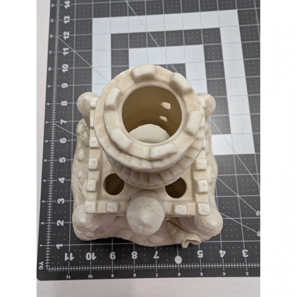 PartyLite Cream Bisque Porcelain Sandcastle 8.5" Tealight Candle Holder P7306 - Picture 2 of 9